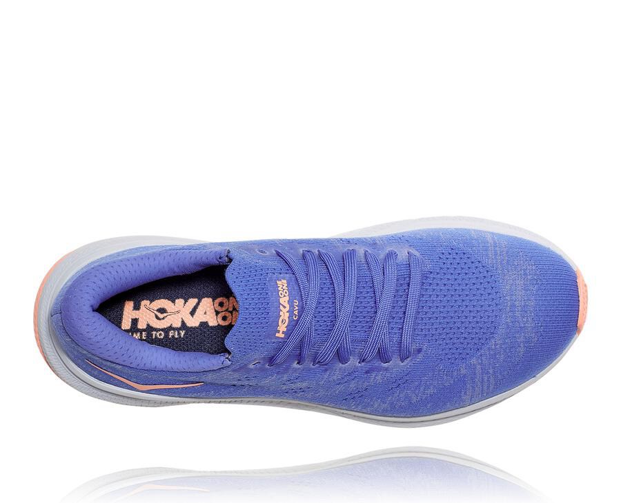 Walking Shoes Womens - Hoka One One Cavu 3 - Blue - CPWZBDN-60